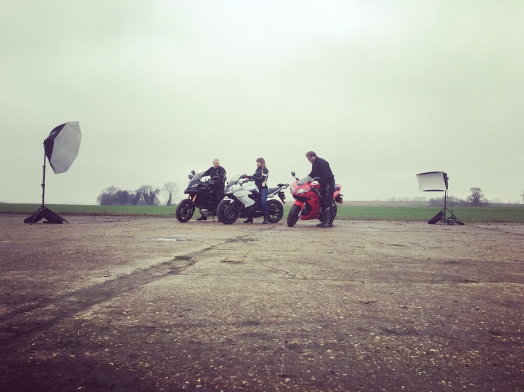 Behind the Scenes of motorcycle shoot