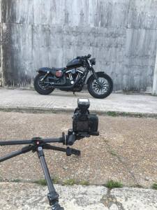 Behind the scenes from a custom Harley Shoot